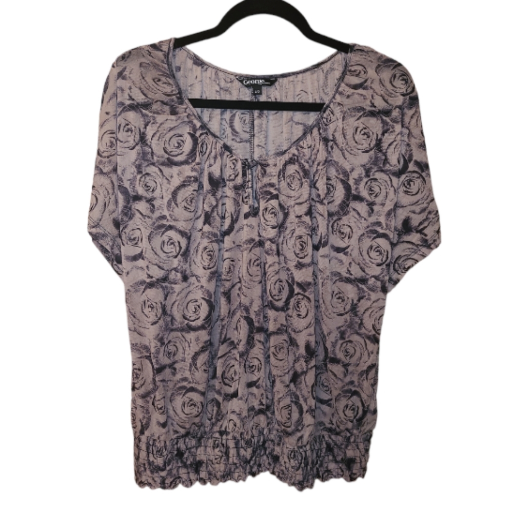 3/$30! George‎ Floral Short Sleeve Blouse